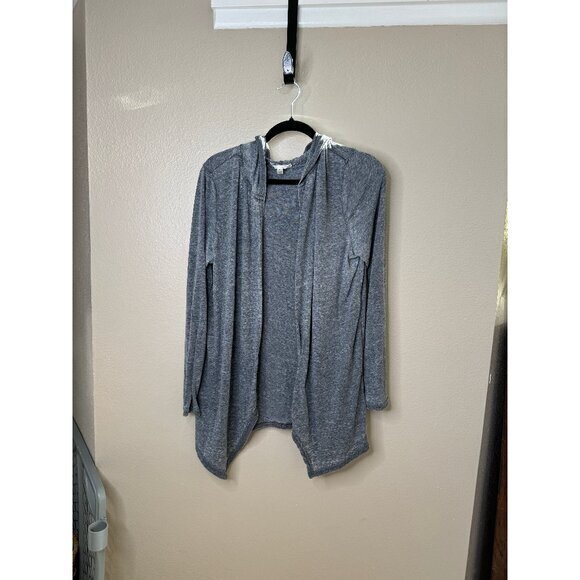 Cyrus Women's Gray Blouse size x-Large lightweight long sleeve hooded no closure - Picture 1 of 6